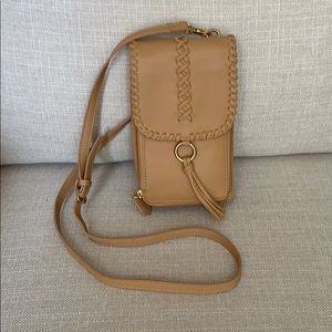 Tan phone crossbody